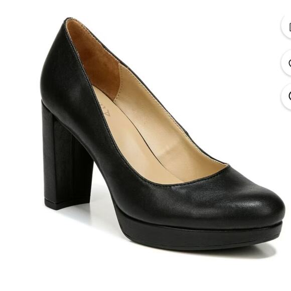Naturalizer Berlin Platform Ladies High Pumps Black Smooth Size 7.5 - Picture 1 of 12